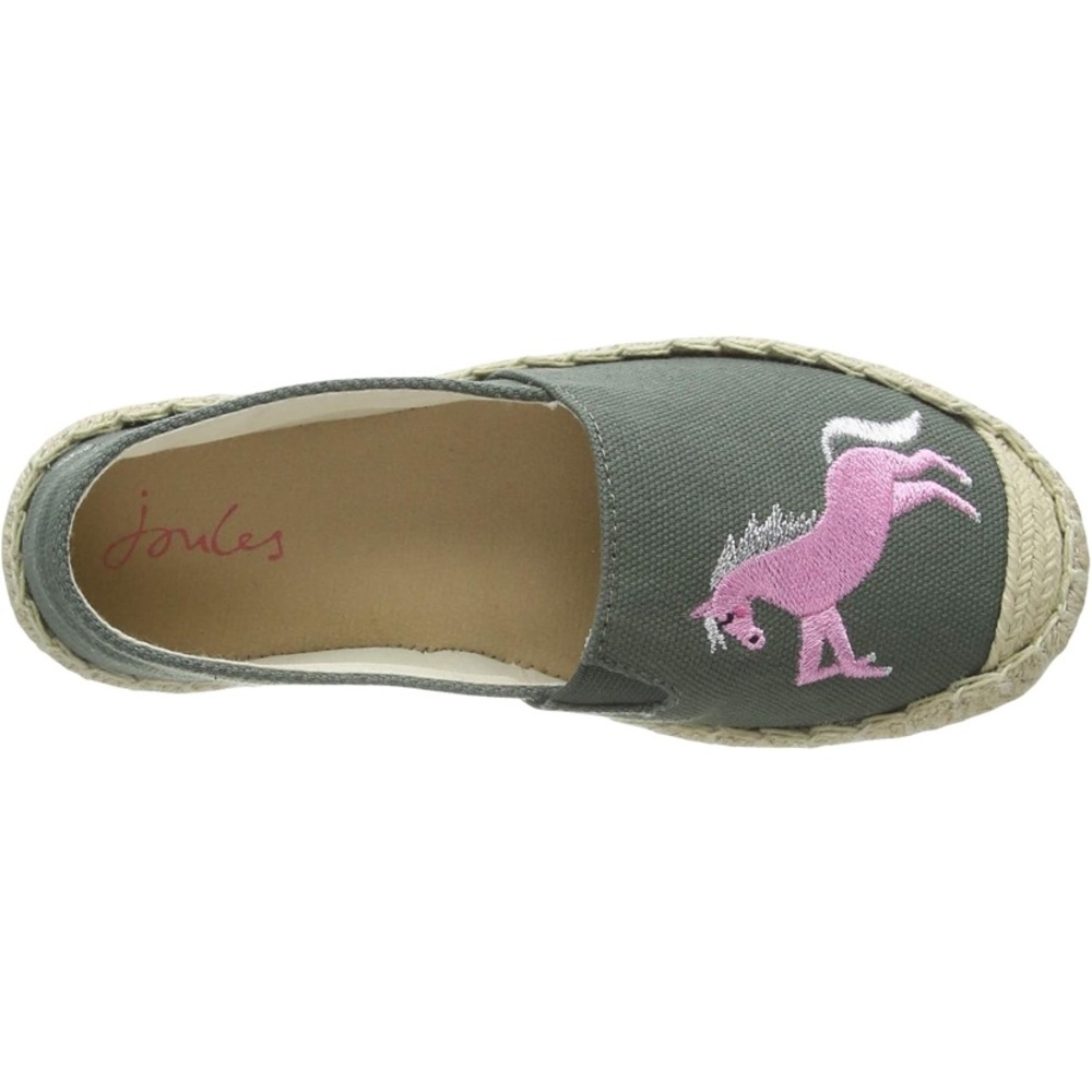 Joules Espadrilles Shows with Pink Embroidery Unicorn